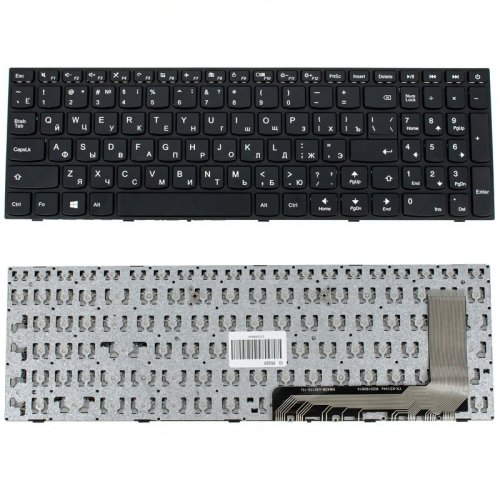 Клавіатура для ноутбука Lenovo IdeaPad 110-15ISK — чорна, російська розкладка