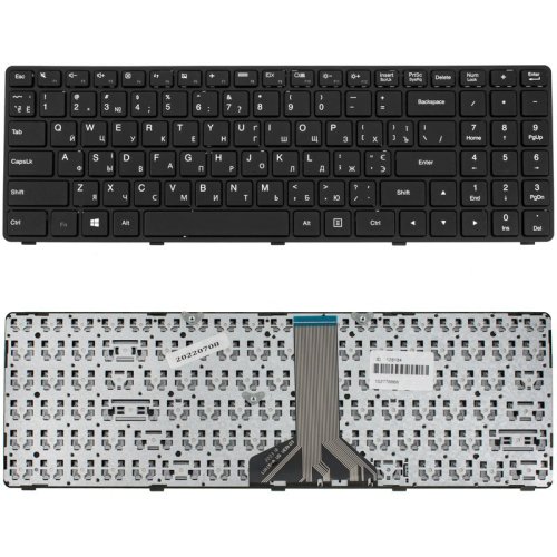 Клавіатура для ноутбука Lenovo IdeaPad 100-15IBD — чорна, українська розкладка
