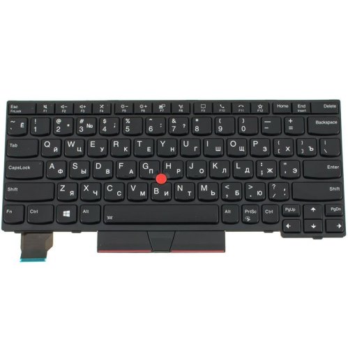 Клавіатура для ноутбука Lenovo ThinkPad X13 — чорна, російська розкладка, з підсвічуванням клавіш