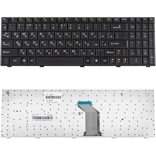 Клавіатура для ноутбука Lenovo G560, G565 — чорна, російська розкладка