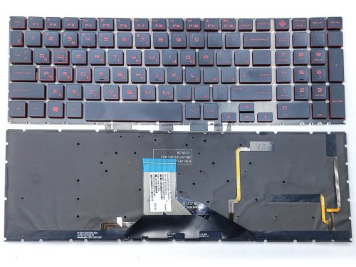 Клавіатура для HP Omen 15-DC, 15-DH, 15T-DC (RU Black з підсвіткою)