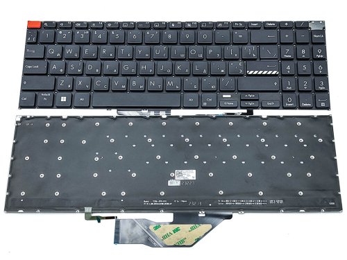 Клавіатура для ASUS Vivobook K3502Z, S5602, M5602, X5602, M3502, M3502Q, S3502, M3502Z, M3502R, K3502, K3502ZA — чорна з підсвіткою, оригінальна (UA)
