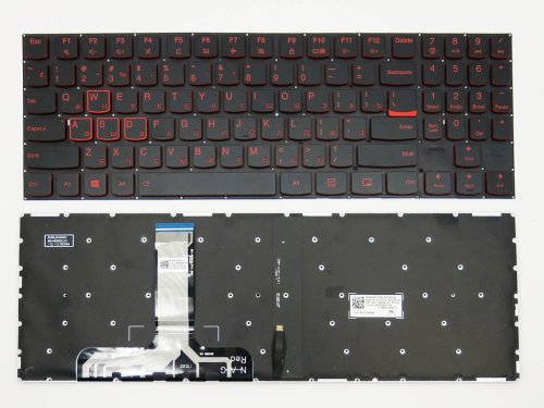 Клавіатура для LENOVO Legion Y520, Y520-15IKB, Y720, Y720-15IKB (RU Black/RED без рамки з підсвіткою) — Оригінал