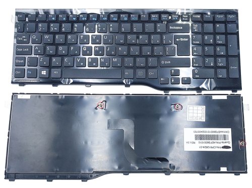 Клавіатура для Fujitsu Lifebook AH552 (RU Black з рамкою)