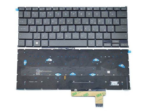 Клавіатура для ASUS Zenbook UX5304 — чорна з підсвіткою, українська розкладка