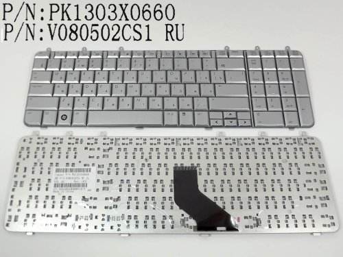 Оригінальна клавіатура для HP Pavilion DV7-1000, DV7-1100, DV7-1190er, DV7-1200, срібляста, RU розкладка