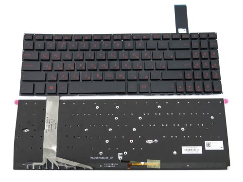 Клавіатура для ноутбука ASUS FX505, FX505G, FX505D, FX505GD, FX505GE, FX505GM, FX505DY, FX505DV, FX505DT (RU Black з підсвіткою) Оригінал