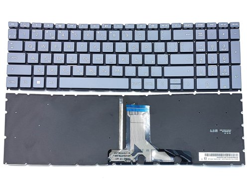 Клавіатура для ноутбука HP Pavilion 16-AB, 16-AB0010NR, 16-AB0023DX, 16-AB1000 (UA Grey з підсвіткою)