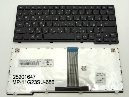 Оригінальна клавіатура для ноутбука Lenovo IdeaPad S206, S200 (RU Black з рамкою)