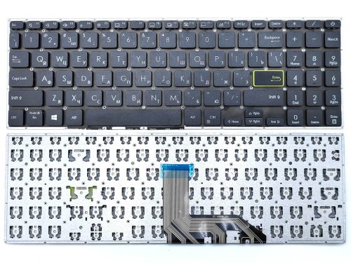Клавіатура для ASUS X513, X513E, X513EA, X513EP, X513EQ, X513IA, X513UA, S533EA, S533FA, M513, M513I, M513IA, M513U, M513UA, K513, K513E, M5600, S5600 — чорна без підсвітки, російська розкладка