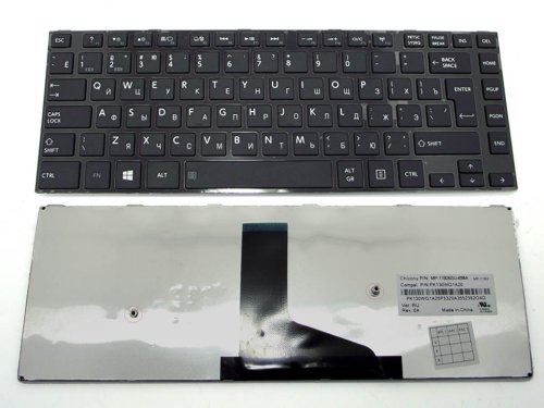Клавіатура для ноутбуків Toshiba Satellite L40-A501, L40-A500D, L40-A510 (чорна, російська розкладка)