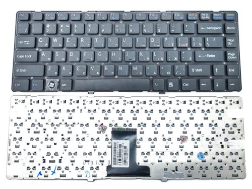 Клавіатура для ноутбуків SONY VPC-EA Series (чорна, без рамки, російська розкладка)