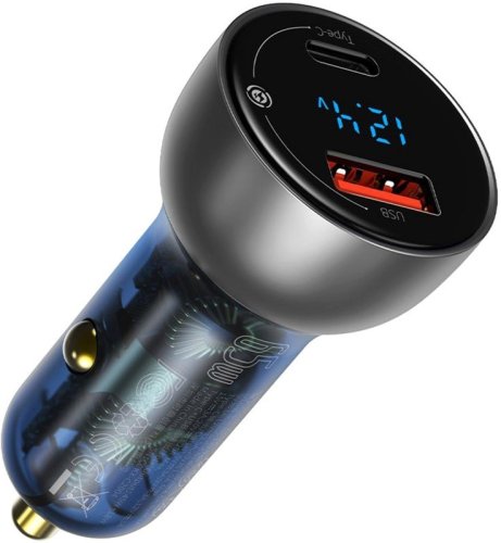 Автомобільний зарядний пристрій Baseus Particular Digital Display QC+PPS Dual Quick Charger Car Charger 65W Shallow tarnish (CCKX-C0A)