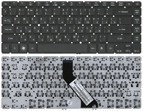 Клавіатура для Acer Aspire V5-431, V5-431G, V5-431P, V5-431PG, V5-471, V5-471G, V5-471P (RU Black без рамки)