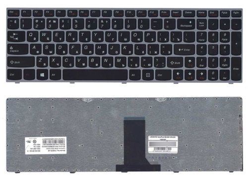 Клавіатура для ноутбука Lenovo IdeaPad B5400, M5400, чорна, RU