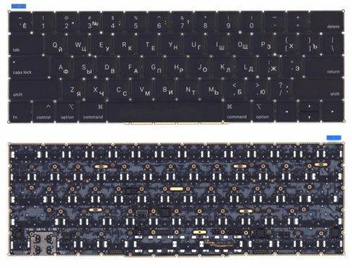 Клавіатура для Apple MacBook Pro Retina 13” A1989, (No Frame), RU (плоский Enter)