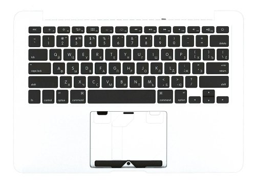 Клавіатура для Apple MacBook Pro (A1425), Black, (Silver TopCase), RU (горизонтальний Enter)