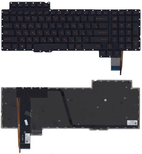 Клавіатура для ноутбука Asus ROG (G752) з підсвіткою (Light), Black, (No Frame), RU