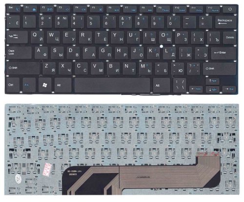 Клавіатура для ноутбука Prestigio SmartBook (141A) чорна, без рамки, RU