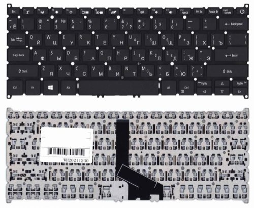 Клавіатура для Acer Swift 3 SF314-57, Black, (No Frame), RU-розкладка