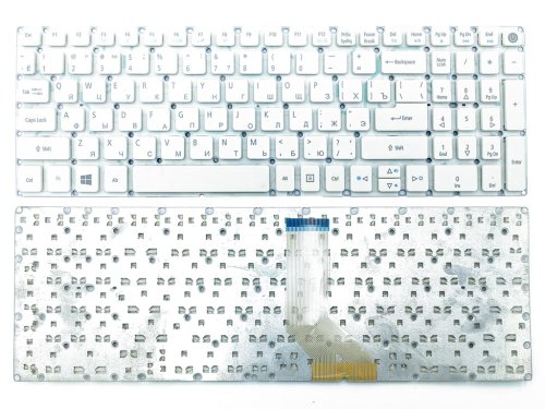 Клавиатура для ACER Aspire E5-522, E5-573, E5-573T, E5-573G, E5-573T, E5-532G, E5-722, E5-772, V3-574G, A315, A515, A715, ES1-523 (RU White без рамки)