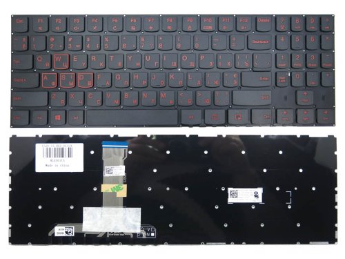 Клавіатура для LENOVO Legion Y520, Y520-15IKB, Y520-15IKBA, Y520-15IKBN, Y720, Y720-15IKB, Y530-15ICH, Y730-15ICH (RU Black без рамки) Оригінал