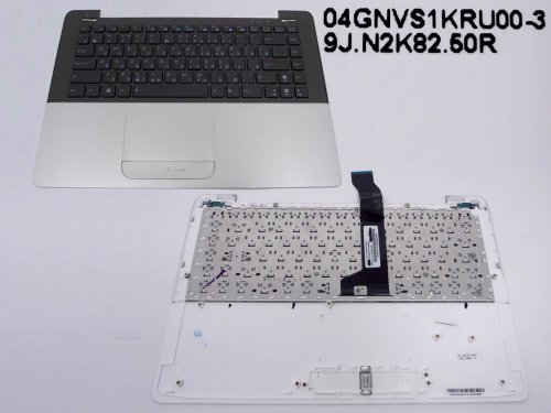 Клавіатура для ноутбука ASUS UX30, UX30S (RU Black з кришкою корпусу Silver)