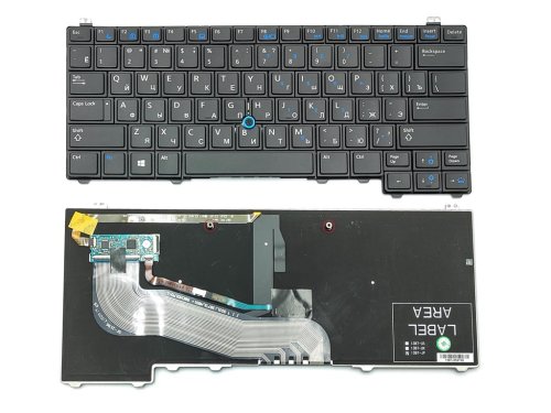 Клавіатура для DELL Latitude E5440 (RU Black з підсвічуванням і поїнтстиком)