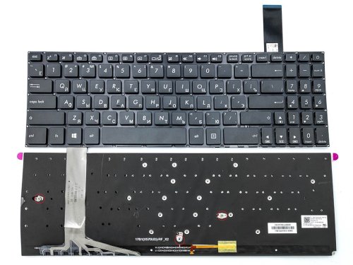 Клавіатура для ноутбука ASUS FX570UD, FX570Z, FX570ZD, FX570U, X570U, X570UD, X570ZD, X570D, K570U, K570UD, K570Z, K570ZD (RU Black з підсвіткою)