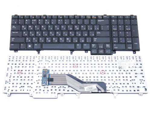 Клавіатура для DELL Latitude E6520, E5520, E5530, E6530, E6540, M4700, M6700, E5520M, Precision M4600, M6600, M6800 (RU Black)