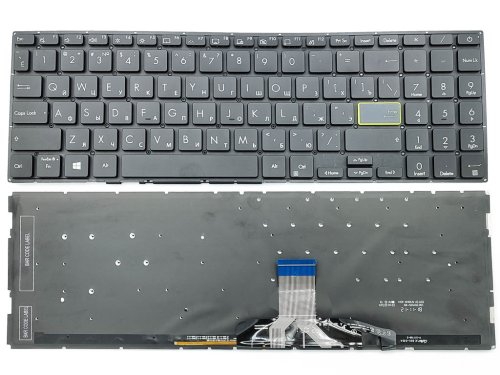 Клавіатура для ноутбука ASUS X521, X521EA, X521EQ, X521FA, X521FL, X521JQ, X521UA, S533, S533E, S533F (RU Black з підсвіткою). Оригінал