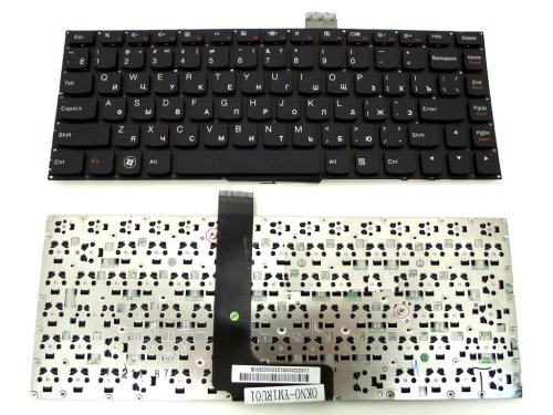 Клавіатура для LENOVO IdeaPad U430, S410 (RU Black без рамки, довгий шлейф)