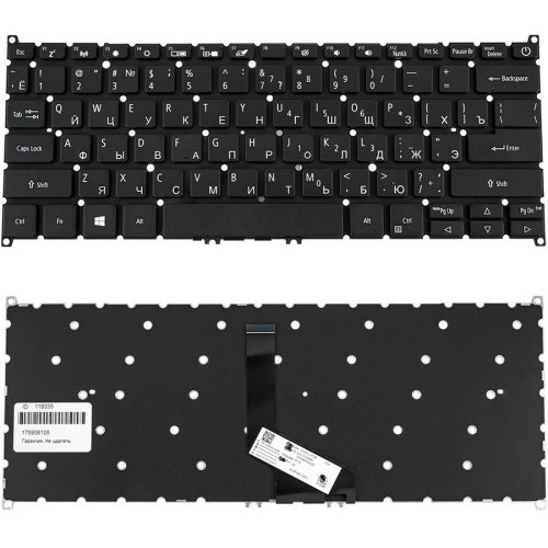 Клавіатура до ноутбуку ACER (AS: SF514-56) російська розкладка, чорний колір, без фрейму