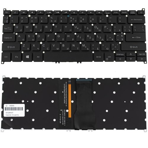 Клавіатура до ноутбуку ACER (AS: SF314-54) українська розкладка, чорний колір, без фрейму, підсвітка клавіш