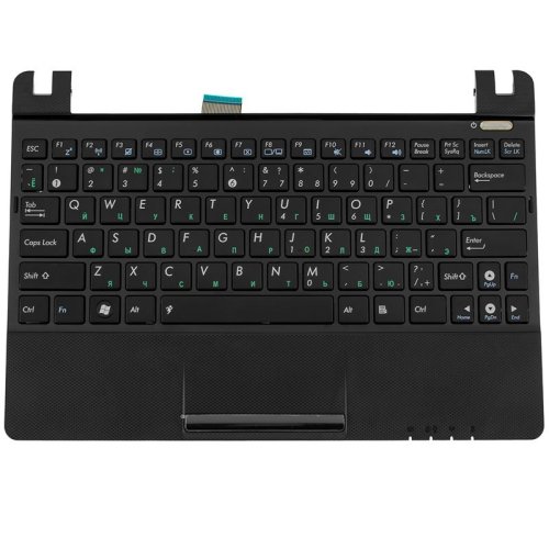 Клавіатура до ноутбуку ASUS (EeePC: 1011, 1015, 1016, 1018 Keyboard+Touchpad+передняя панель) російська розкладка, чорний колір