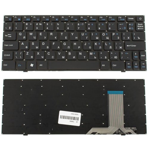 Клавіатура до ноутбуку PRESTIGIO (Smartbooks:  PSB116A) російська розкладка, чорний колір, без фрейму