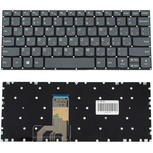 Клавіатура до ноутбуку LENOVO (IdeaPad: 120S-11IAP) російська розкладка, чорний колір, без фрейму  (DELL КНОПКА)