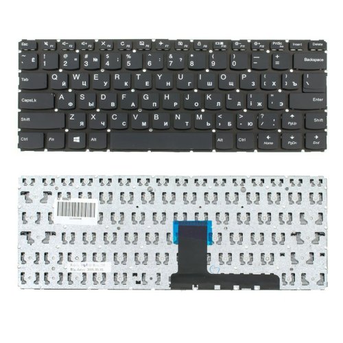 Клавіатура до ноутбуку LENOVO (IdeaPad V310-14 серій) російська розкладка, чорний колір, без фрейму