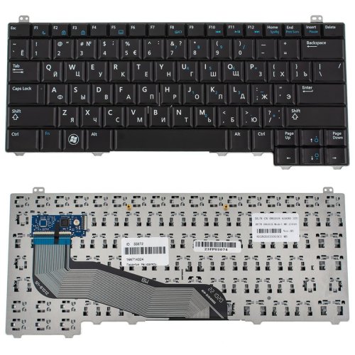 Клавіатура до ноутбуку DELL (Latitude: E5440), російська розкладка, чорний колір