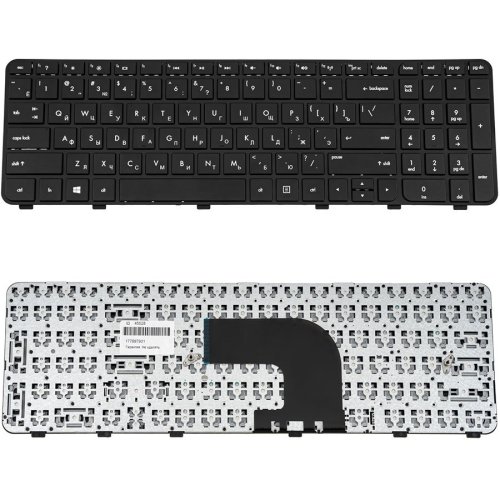 Клавіатура до ноутбуку HP (Pavilion: dv6-7000, dv6t-7000, dv6z-7000) російська розкладка, чорний колір, с фреймом