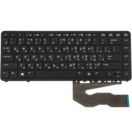 Клавіатура до ноутбуку HP (EliteBook: 840, 850) російська розкладка, чорний колір, підсвітка клавіш, с джойстиком (Оригінал)