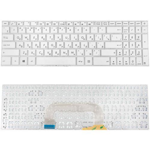 Клавіатура до ноутбуку ASUS (X705 серій) російська розкладка, білий колір, без фрейму (Оригінал)