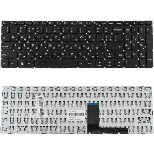 Клавіатура до ноутбуку LENOVO (IdeaPad: 310-15) українська розкладка, чорний колір, без фрейму