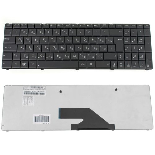 Клавіатура до ноутбуку ASUS (K75DE) російська розкладка, чорний колір (OEM)