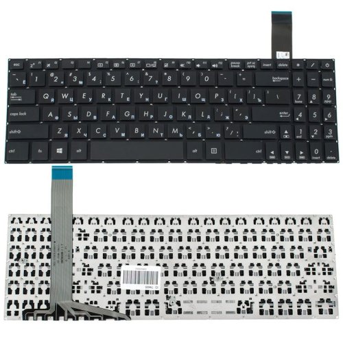 Клавіатура до ноутбуку ASUS (X570 серій) російська розкладка, чорний колір, без фрейму
