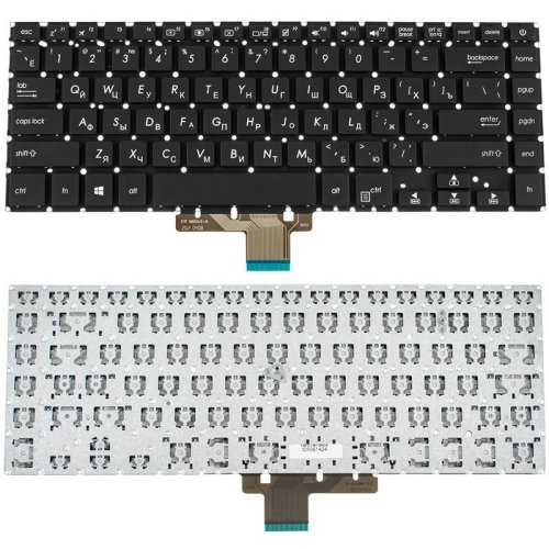 Клавіатура до ноутбуку ASUS (X510 серій) російська розкладка, чорний колір, без фрейму