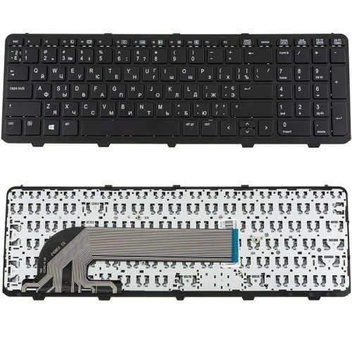 Клавіатура до ноутбуку HP (ProBook: 450, 455, 470) українська розкладка, чорний колір (15.6")