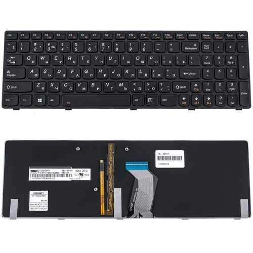 Клавіатура до ноутбуку LENOVO (Y580) російська розкладка, чорний колір, підсвітка клавіш
