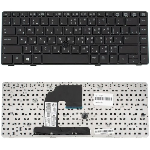 Клавіатура до ноутбуку HP (ProBook: 6460b, 6465b) російська розкладка, чорний колір, без джойстика