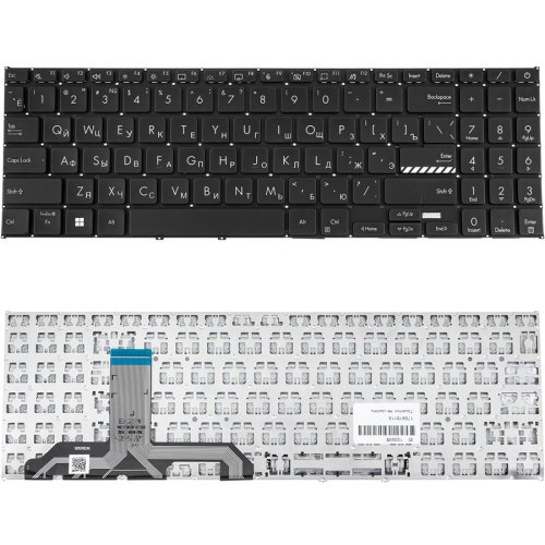 Клавіатура до ноутбуку ASUS (X1502 серій) російська розкладка, чорний колір, без фрейму